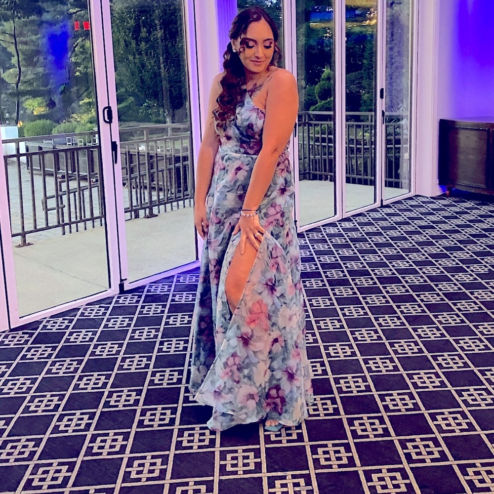 Floral One-Shoulder Maxi Dress